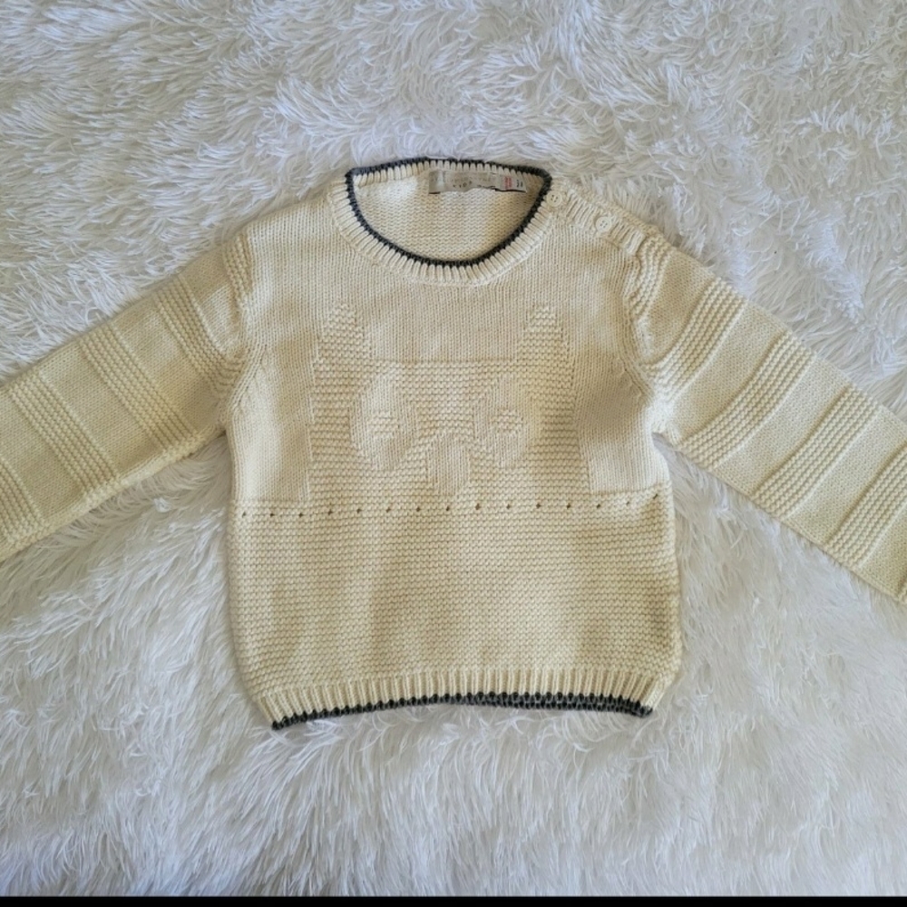 Stella McCartney Cream Sweater with Black Trim